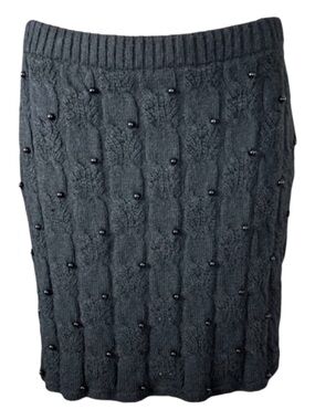 ZARA Faux Pearl Knit Mini Skirt, Very Soft, Size L.